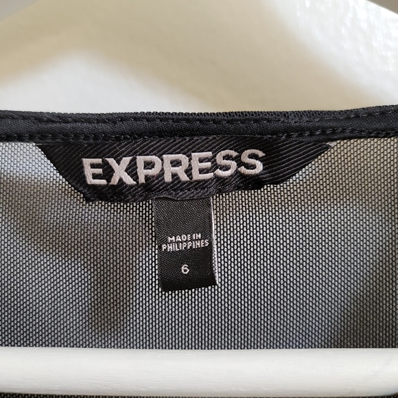 Express Silver Metallic Long Sleeve Dress in 6 - Picture 10 of 16